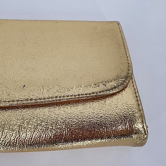Vintage Gold Metallic Clutch Purse - Picture 10 of 14
